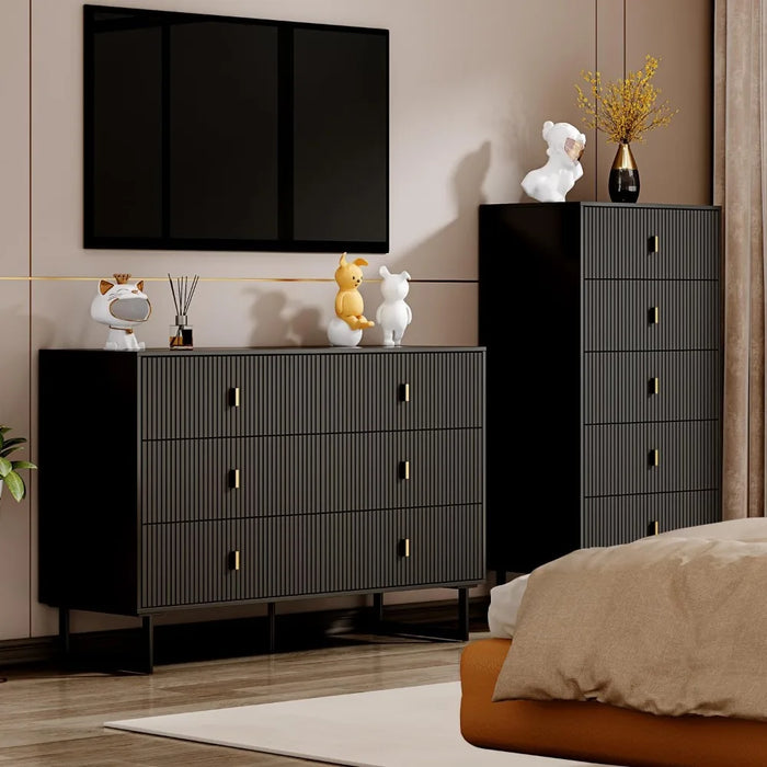 Dresser, Large Double Dresser with 6 Drawers, Wide Drawers, Modern Chest of Drawers, Storage Organizer Dresser, Dresser