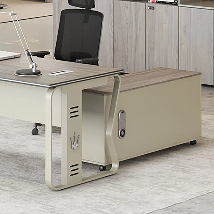 Study L Shaped Computer Desks White Corner Nail Executive Reception Desks Vanity Storage Escritorio Con Cajones Furniture Desk