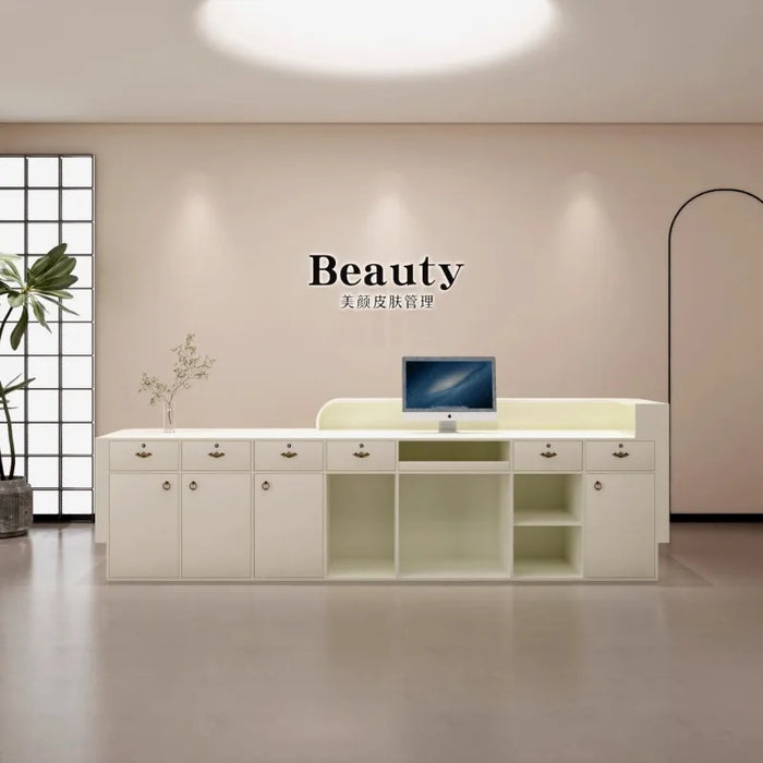 Office Front Reception Desks Modern Vanity Counter Restaurant Salon Small Reception Desks Beauty Mesa De Escritorio Furniture