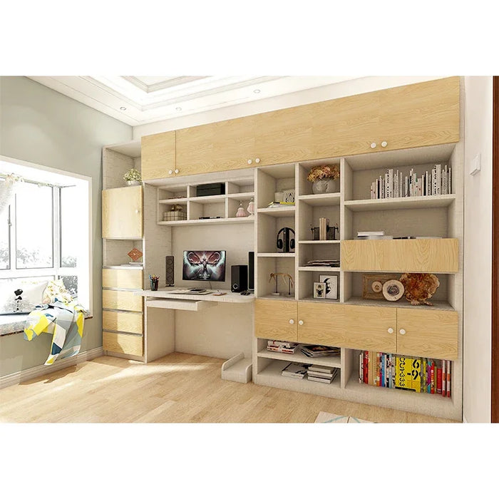 Wooden Wardrobe with Mirror Customized Middle room Furniture Antique Wardrobe