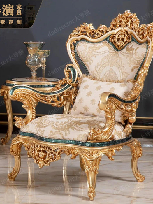 Wood Carved Sofa Combination Living Room Furniture
