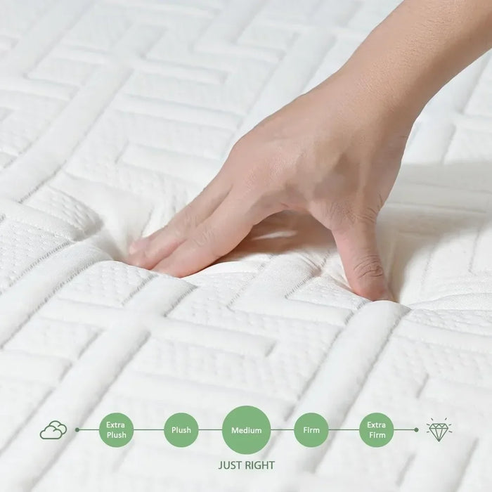10 Inch Green Tea Memory Foam Mattress in a Box Medium Firm Queen Size Mattress for Cool Sleep & Pressure Relief Bed Mattresses