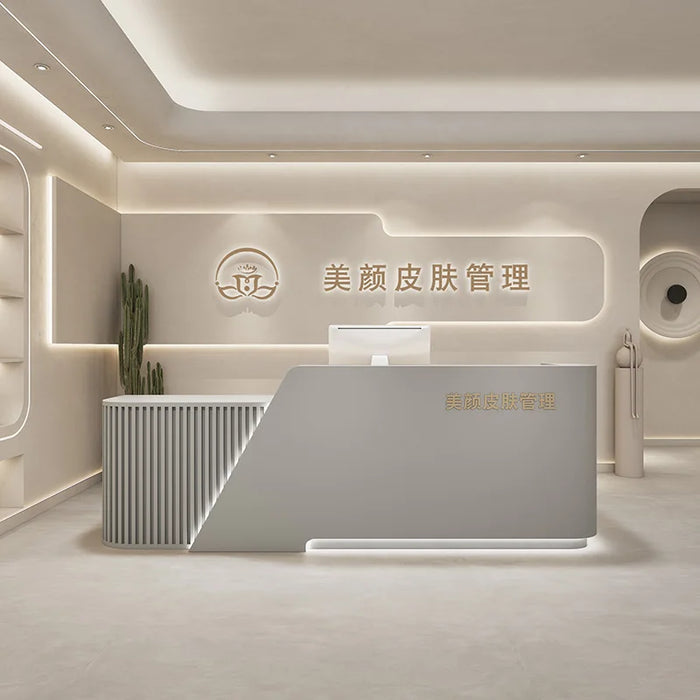 Acrylic Reception Desk Counter Beauty Salon Cashier Table Spa Information Reception Desk Supermarket Schreibtisch Bar Furniture