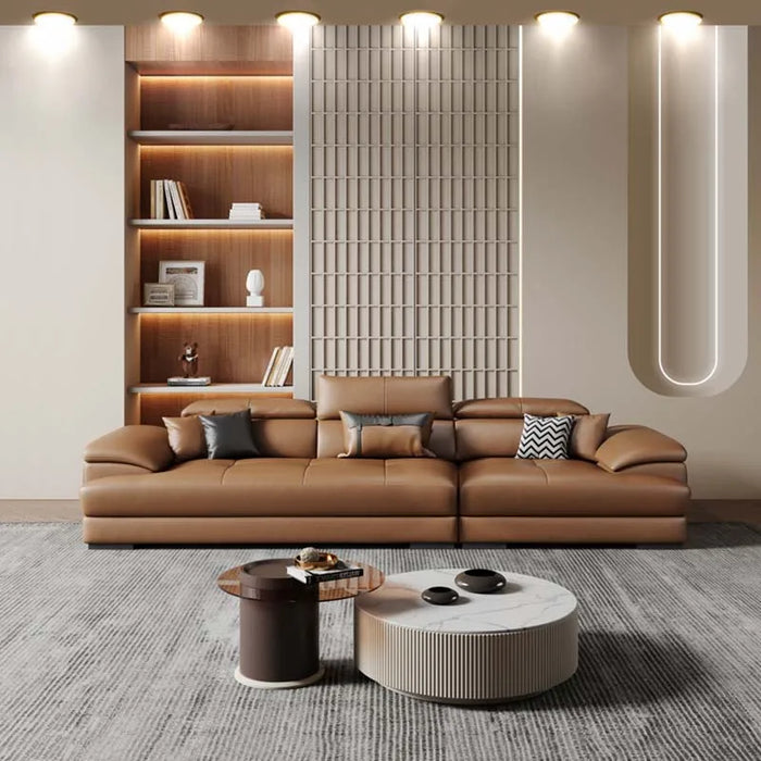European Living Room Sofa Genuine Leather Sectional Corner Sofas Modular Luxury Sofa Sala De Estar De Luxo Modern Furniture