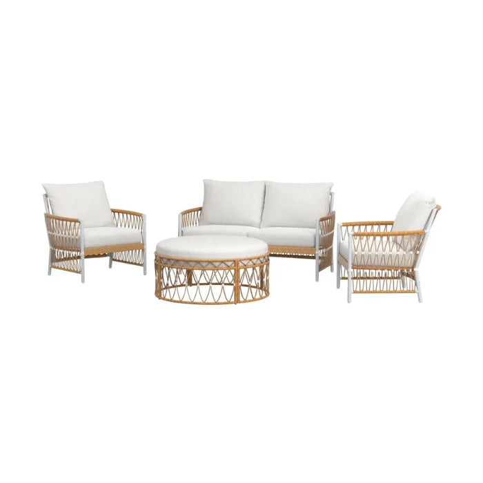 Better Homes & Gardens Lilah 2-Pack Outdoor Wicker Lounge Chair, White