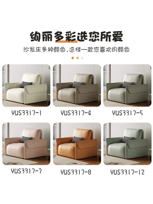 Intelligent remote control electric sofa bed dual-purpose light luxury modern living room telescopic folding