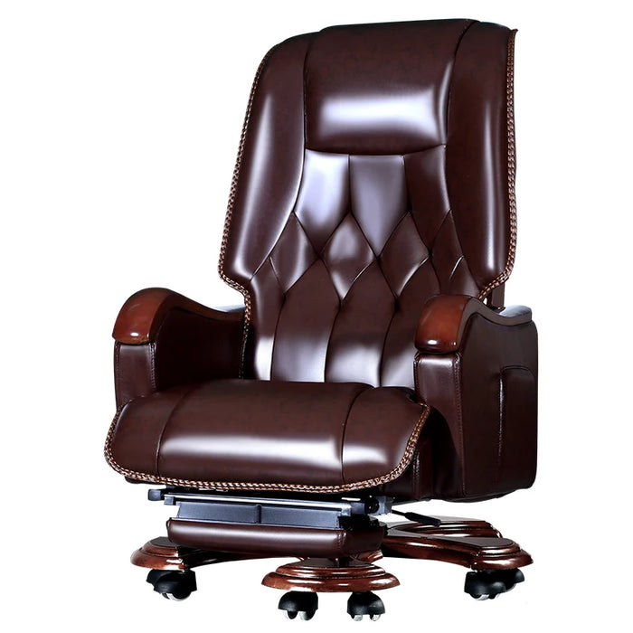 Footrest Office Chair Comfort Solid Wood Boss Swivel Lumbar Back Support Office Chair Elastic Glides Sandalye House Furniture