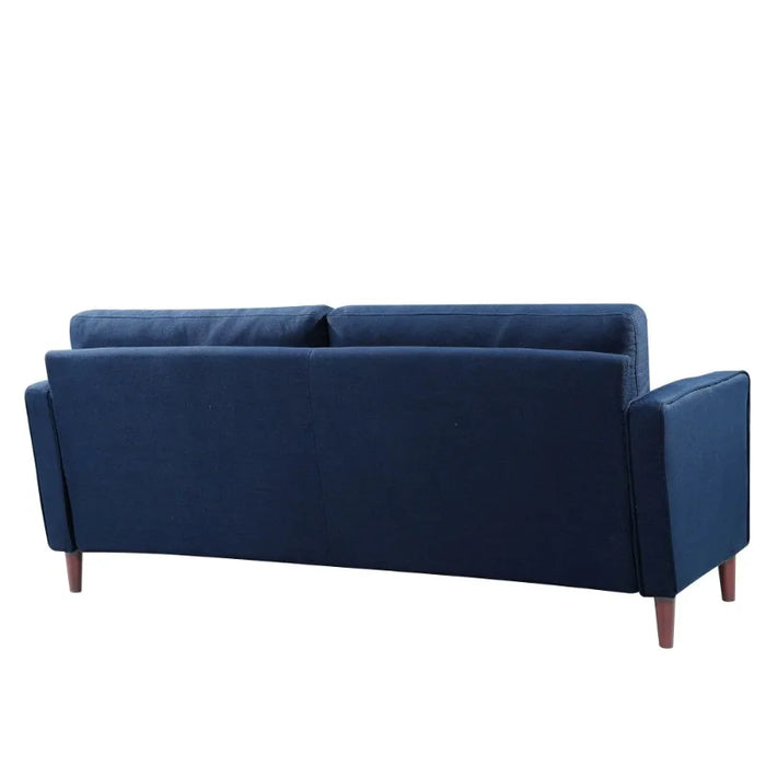 Lifestyle Solutions Lorelei Mid-Century Modern Sofa, Navy Blue Fabric