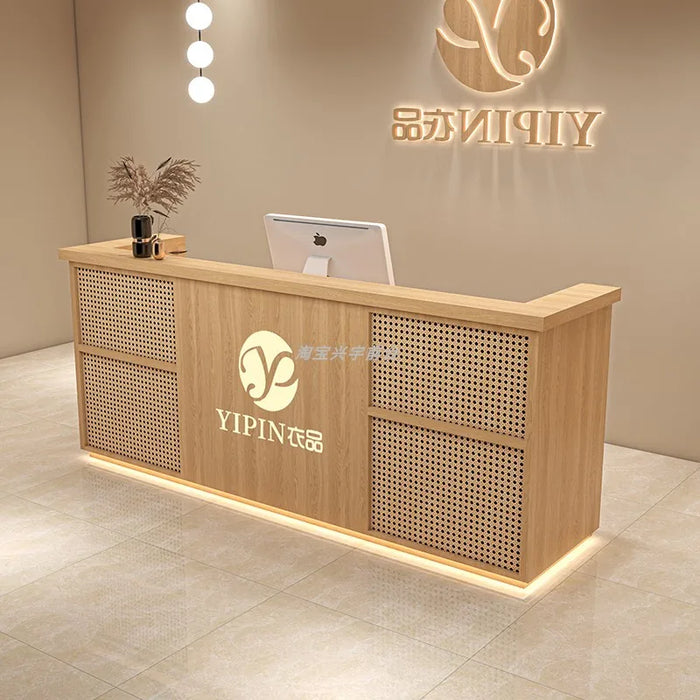 Check Out Reception Desk Podium Modern Standing Mobile Bar Counter Reception Desk Information Comptoir Caisse Bar Furniture