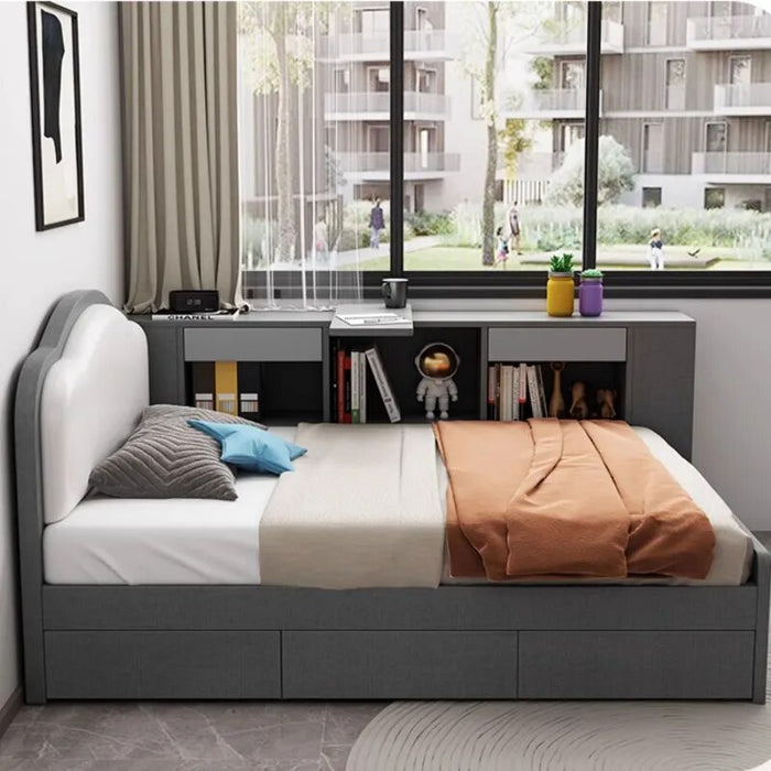 Storage Space Modern Children Beds Toddler Floor Solid Wood Girls Children Beds House Mueble Infantil Bedroom Furniture YQ50CB