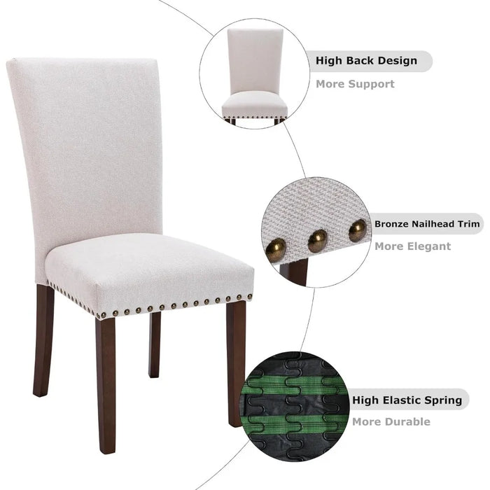 4 Chairs Dining Table Chair Upholstered Parsons Dining Chairs Set of 4 Home Bar Chair Furnitures Stool Living Room Armchairs