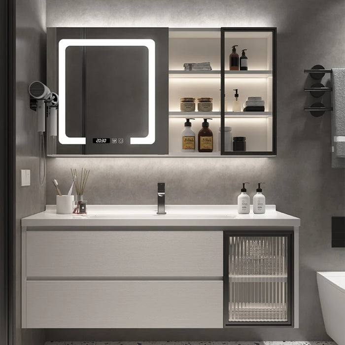 Mirror Locker Shelves Bathroom Cabinet Storage Metal Sink Bathroom Cabinet Vanity Unit Badezimmer Schrank Home Furniture YQ50BC