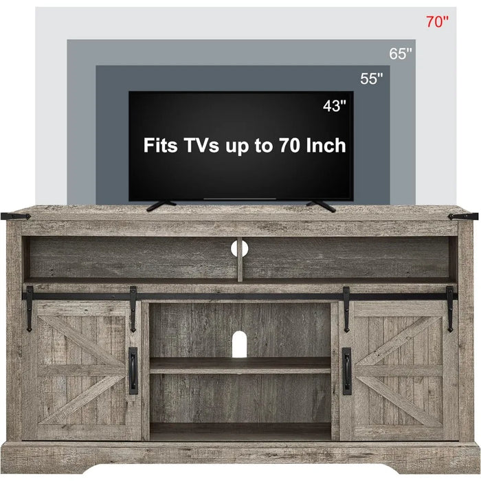 TV Stand Media Console W/Storage Wood Television Stand for Living Room