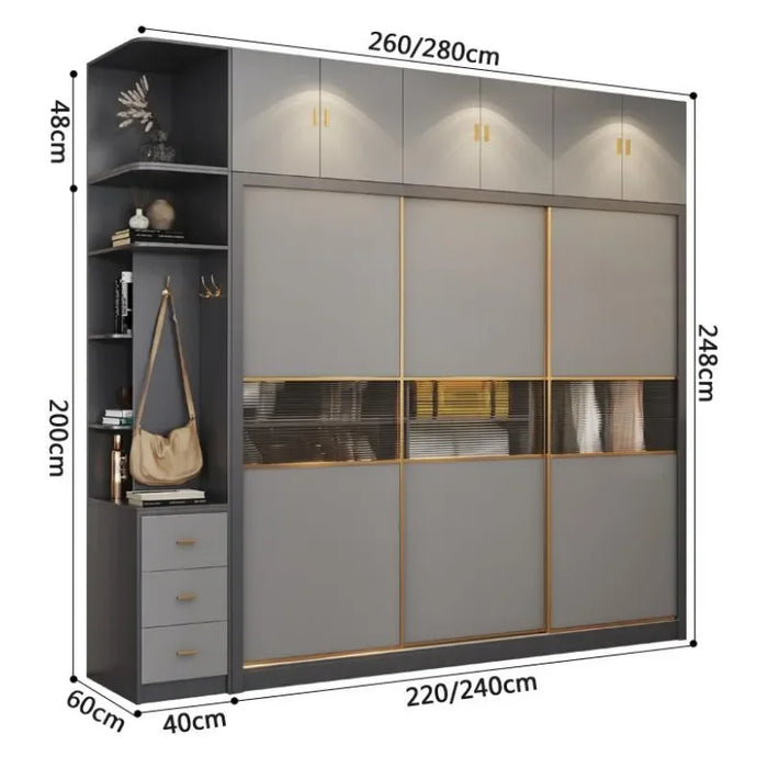 Clothes Storage Wardrobes Drawers Wardrobe Rack Cabinets Sliding Desing Partition Wardrobe Luxury Armoires De Chambre Furniture