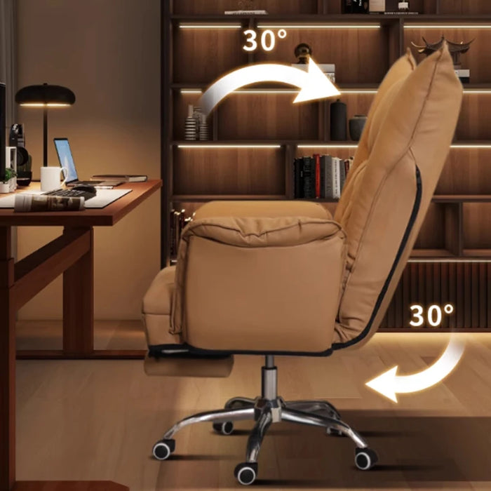 Wheels Arm Office Chair Comfy Swivel Accent Footrest Modern Luxury Office Chair Executive Sillon Reclinables Rome Furniture