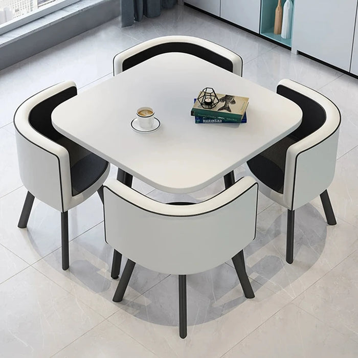 Simple Dining Room Sets Reception Desk Chair Combination One Four Chairs Office Leisure Round Mesas De Jantar Kitchen Furniture