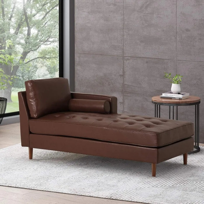 Christopher Knight Home Malinta Chaise Lounge, Dark Brown + Espresso 66.75D x 31.5W x 33H in