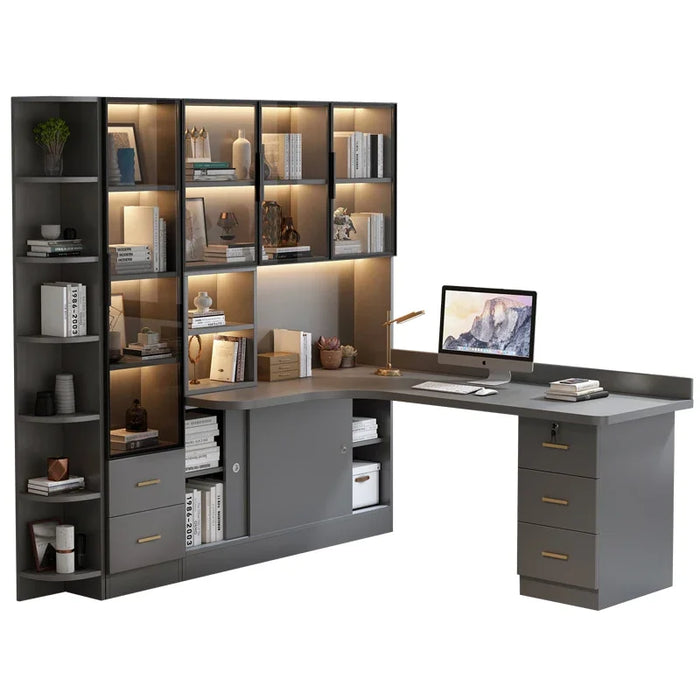 Cheap Luxury Stand Office Desk School Storage Corner Filing Laptop Console Office Desk Drafting Scrivania Legno Furniture HDH