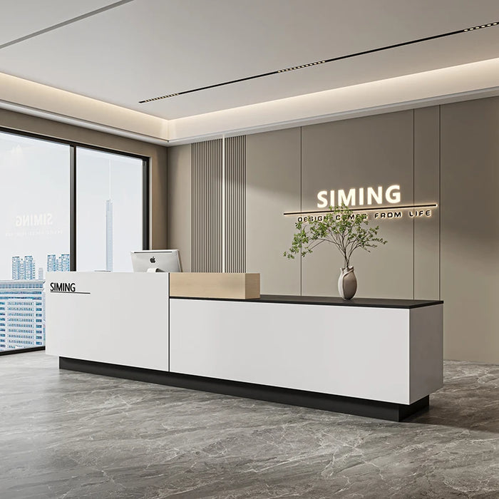 Modern Club Reception Desks Front Luxury Church Computer Checkout Reception Desks Standing Bancone Reception Salon Furniture