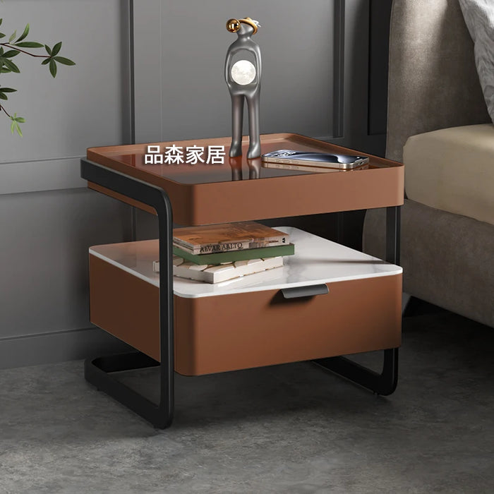 Storage Luxury Nightstands Space Saving Cabinet Advanced Sense Designer Nightstands Drawers Mesa De Noche Postmodern Furniture
