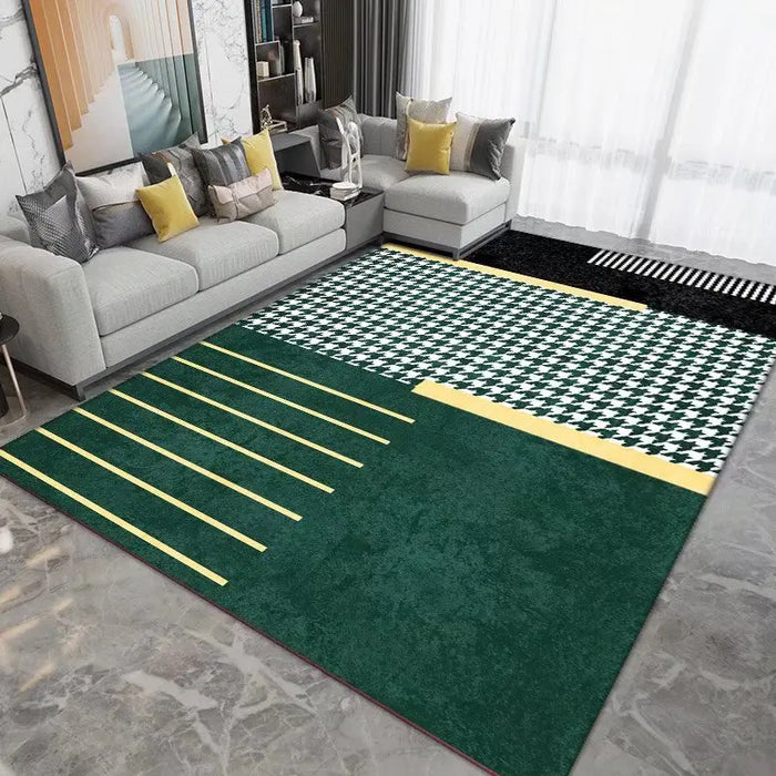 Modern Luxury Living Room Green Carpet Bedroom Decoration Rug Good Quality Hotel Large Area Carpets Anti-slip Washable Floor Mat