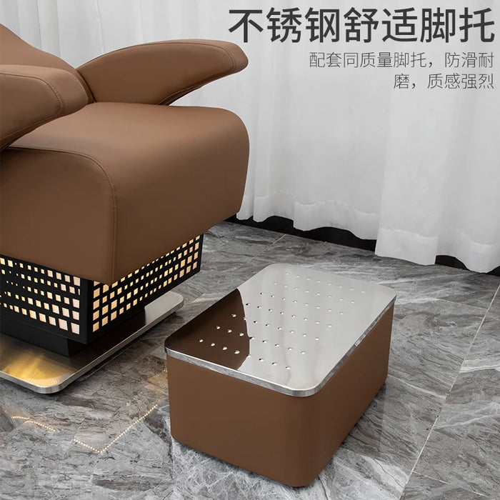 Head Spa Hair Washing Bed Massage Water Circulation Ergonomics Shampoo Chair Luxury Silla Peluqueria Salon Furniture MQ50SC