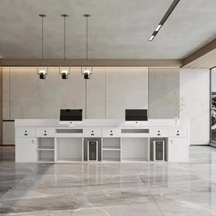 Store Luxury Reception Desk Front Barbershop Checkout Hotel Conference Modern Reception Desk Office Comptoir Accueil Furniture
