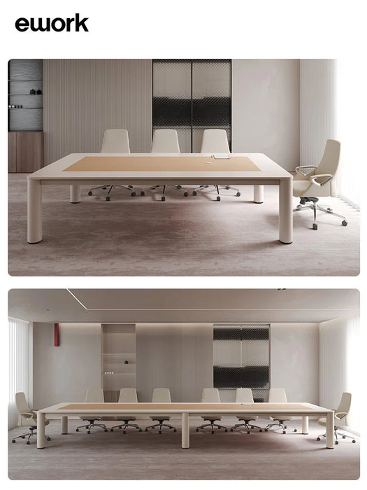 Large conference table, long table, modern and minimalist employee training table, conference room table, chair, office