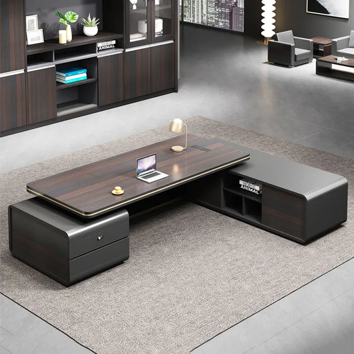 Executive Reception Office Desk Luxury European Floor Storage Computer Desks Drawers Corner Mesa De Escritorio Modern Furniture