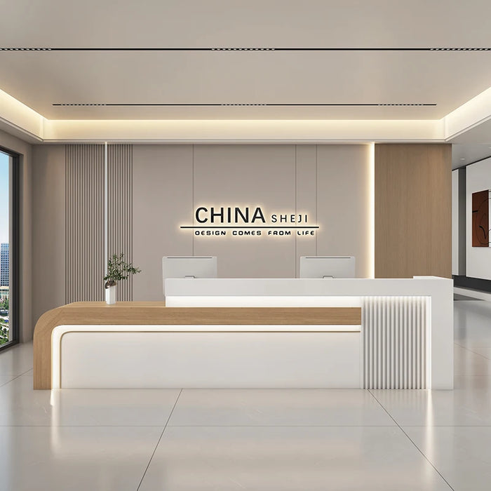 Mobile Bar Counter Reception Desk Office Supermarket Hotel Luxury Conference Reception Desk Modern Bureau Meuble Furniture