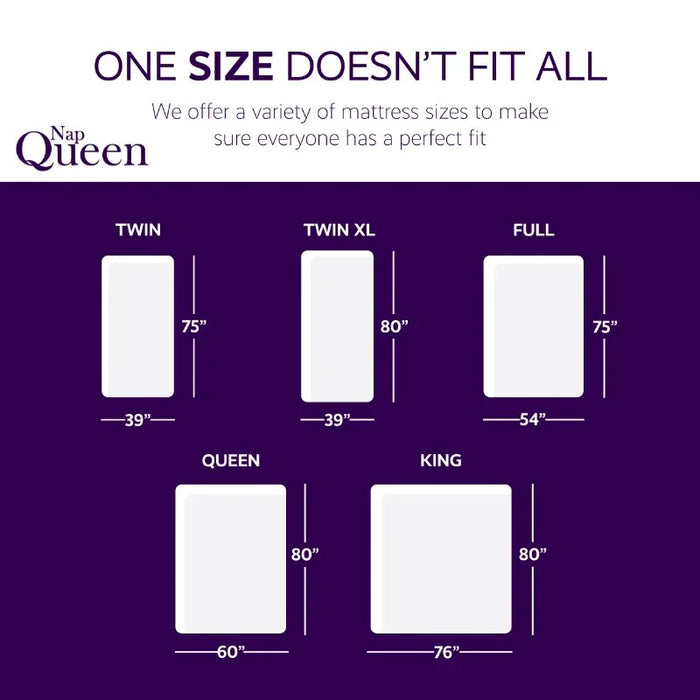 NapQueen Elizabeth 10" Gel Memory Foam Mattress, Full bedroom furniture  matress