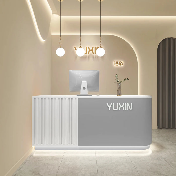 White Office Reception Desks European Cashier Commercial Reception Desks Closet Coiffeuse De Chambre Minimalist Furniture