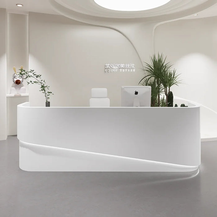 Office Service Reception Desk Computer Luxury Executive Counter Reception Desk Standing Toonbank Receptie Modern Furniture