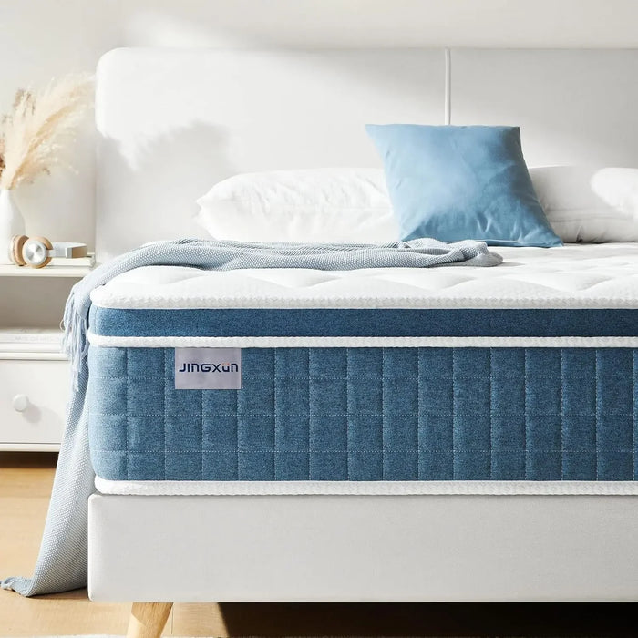 11 Inch Hybrid Mattress with Gel Memory Foam,Motion Isolation Individually Wrapped Pocket Coils Pressure/Back Pain Relief