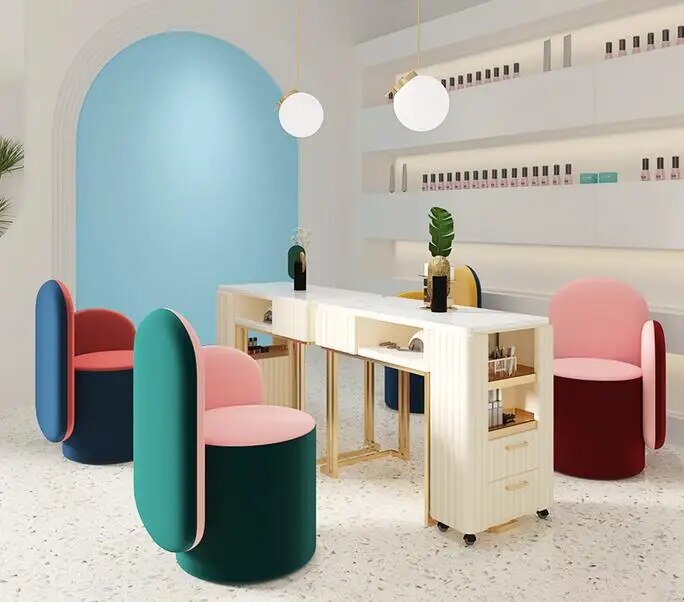 Home stay milk tea shop sofa table chair combination coffee dessert clothing shop ins net red single sofa