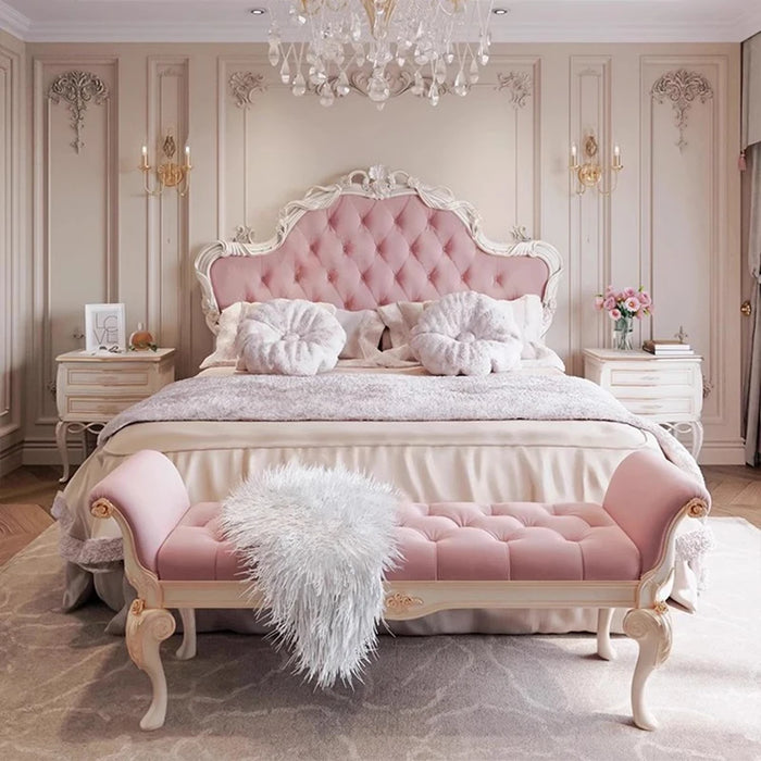 Nordic Queen Double Bed Modern Whitr King Kids Girl Headboard Double Bed Boys Sleeping Camas Matrimonial Bedroom Furniture