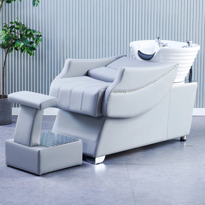 Beauty Hairdressing Shampoo Chairs Hair Shower Hair Sink Shampoo Chairs Makeup Big Fotel Fryzjerski Salon Furniture QF50SC