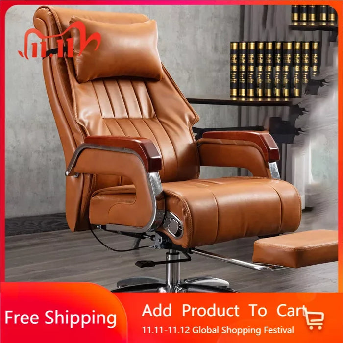Swivel Ergonomic Desk Chair Computer Work Bedroom Office Salon Accent Chair Executive Leather Sedie Da Ufficio Furniture T50BY