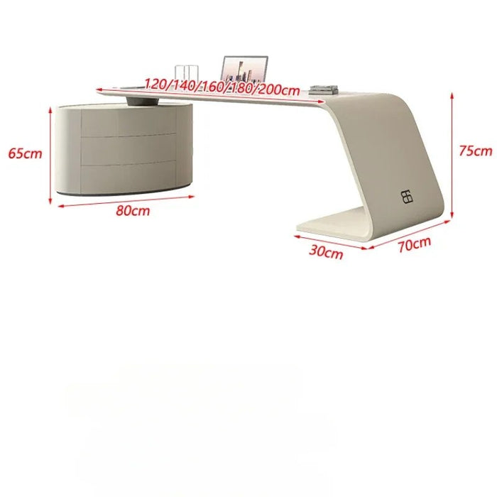 Italian Minimalism Office Desks Slate Light Luxury Modern Household Office Desks Computer Bureau Meuble Working Equipment QF50OD