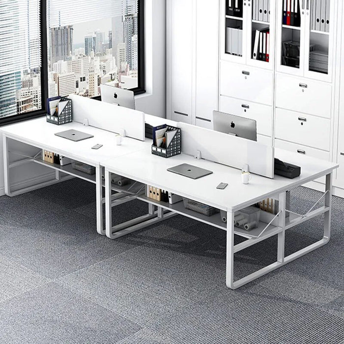 Bookshelf Setup Office Desk Storage Standing White Floor Computer Desks Free Shipping Reception Mesa De Computador Furniture