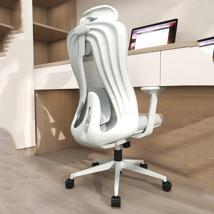 Adjustable Lumbar Design Office Chair Neck Support Pillow Elastic Floor Work Chair Mobile Soft Silla Giratoria Home Furniture