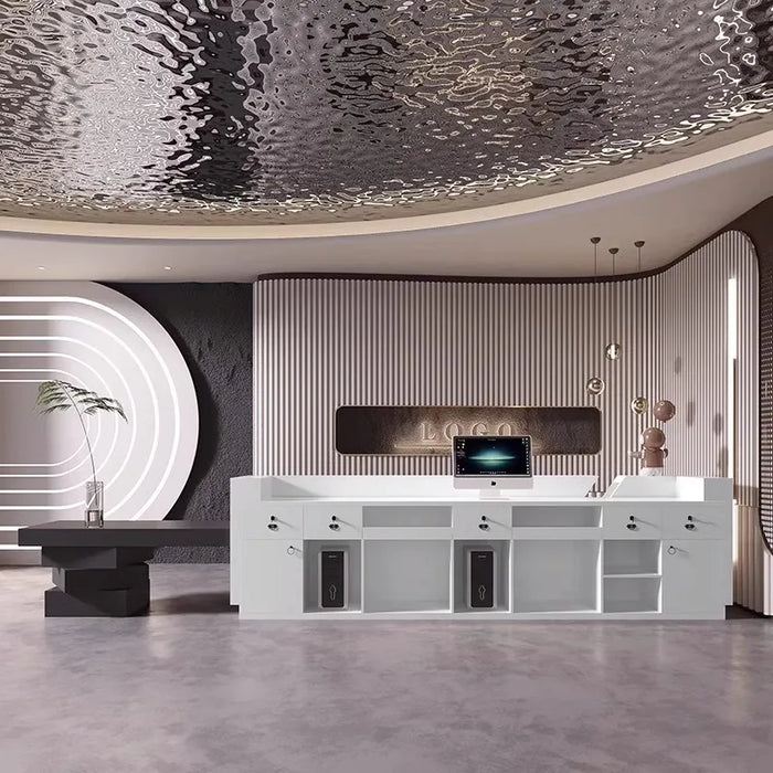 Luxury Study Reception Desk Beauty Salon Modern Front Bar Counter Reception Desks Podium Cashier Bureau Meuble Desk Furniture