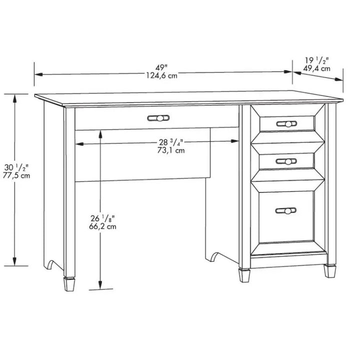 Sauder New Cottage Desk, Antiqued Black Paint Finish computer desk  office desk