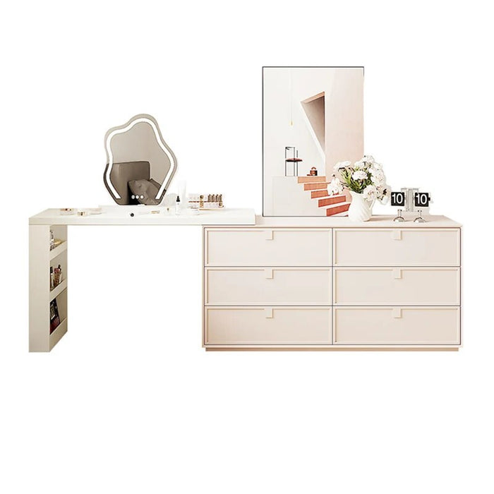 Fashion Bedroom Dressing Table Container European Mirror Chair Dressing Table Drawer Multifunctional Coiffeuse Furniture Makeup