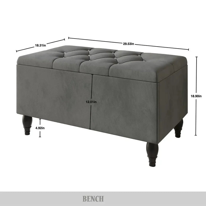 2 Piece Bedroom Set in Luxurious Velvet Wingback Panel Upholstered Bed queen size