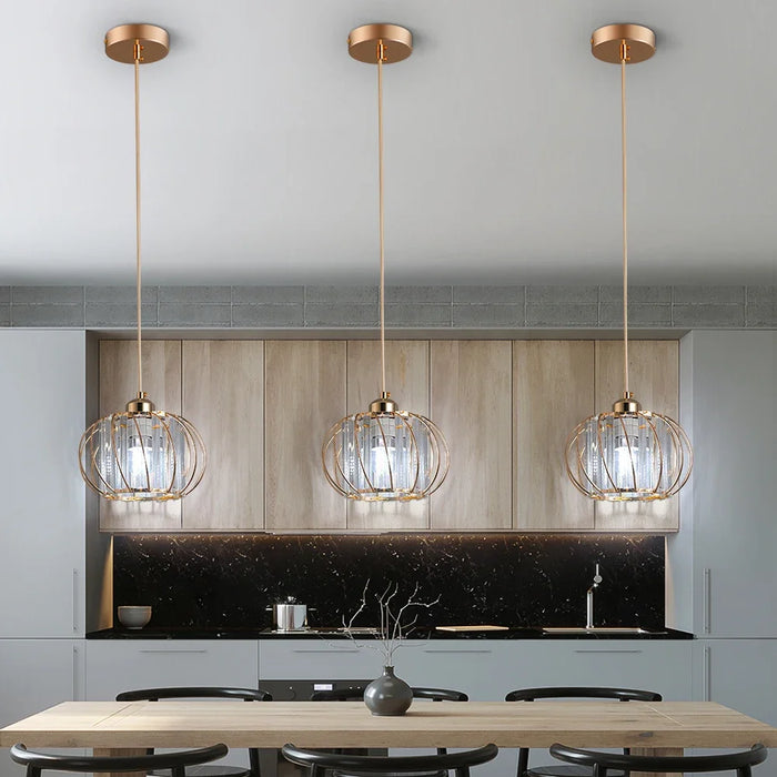 Modern Pendant Light Crystal Ceiling Lamps Plafon Simple Lustre Lighting Fixtures Indoor Home Decor Balcony Corridor Chandeliers