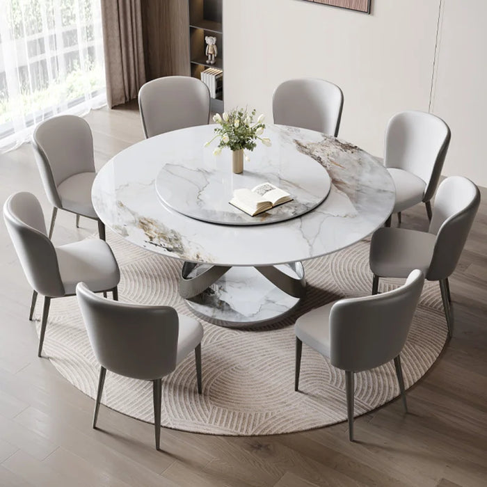 Round Marble Dining Table Dinner Center Dressing Restaurant Dining Table Center Outdoor Juegos De Comedor Kitchen Furniture