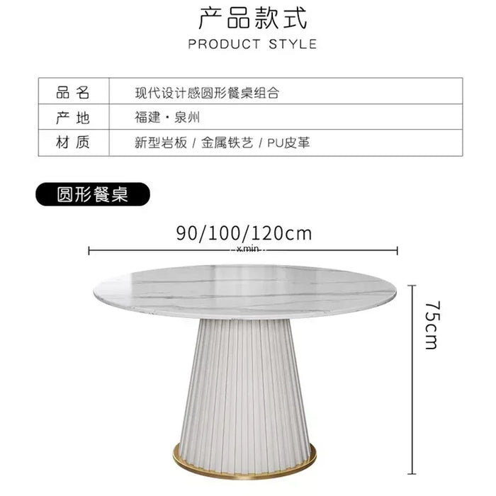 Small Apartmen Dining Table Round Center Nordic White Coffee Tables Chairs Organizer Muebles Living Room Furniture