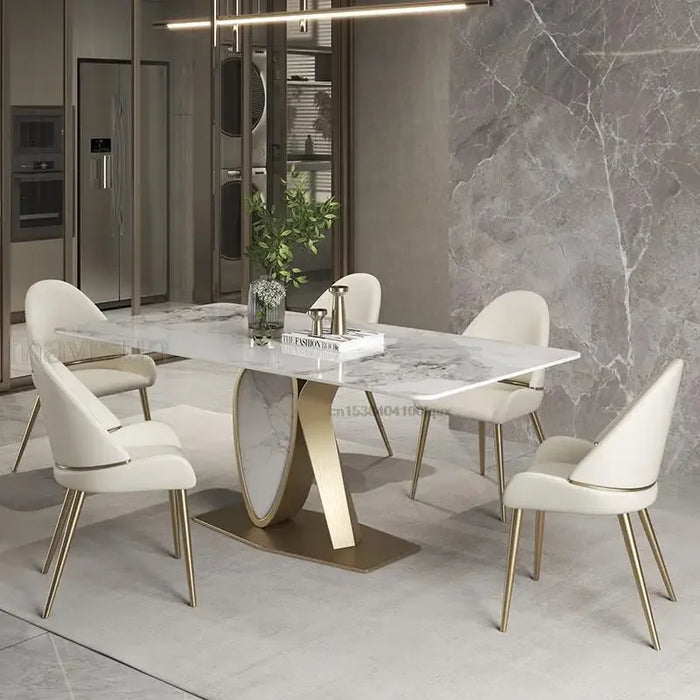 Office Long Dining Table Designer Rectangular Table Chairs Restaurant Coffee Dinning Juegos De Comedor Garden Furniture Sets GM