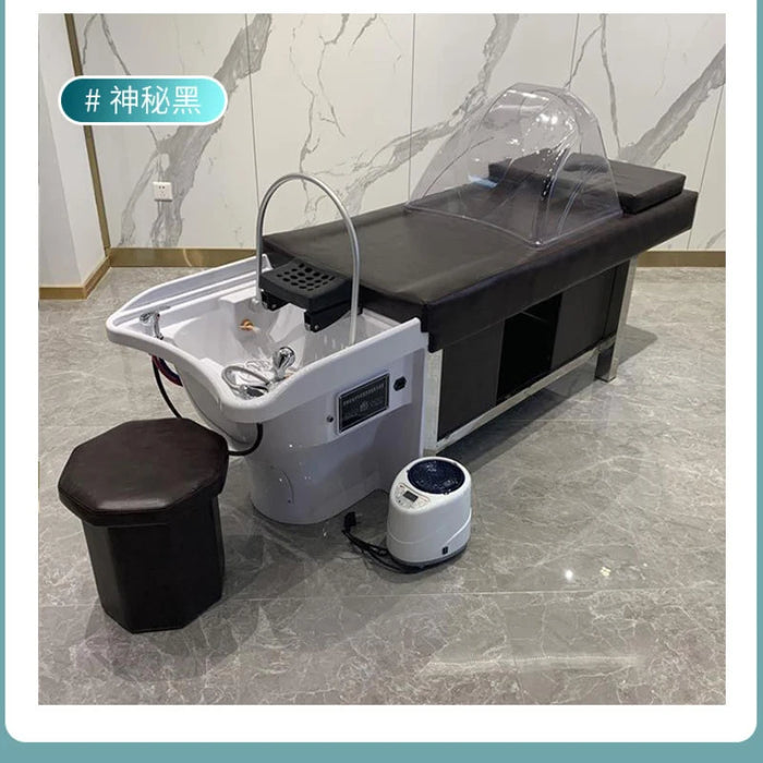 Japanese Shampoo Bed Wash Hair Massage Stylist Water Circulation Head Hair Therapy Sink Silla Peluqueria Salon Equipment MQ50SC